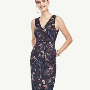 🔴 Ann Taylor Night Garden Pocket Dress